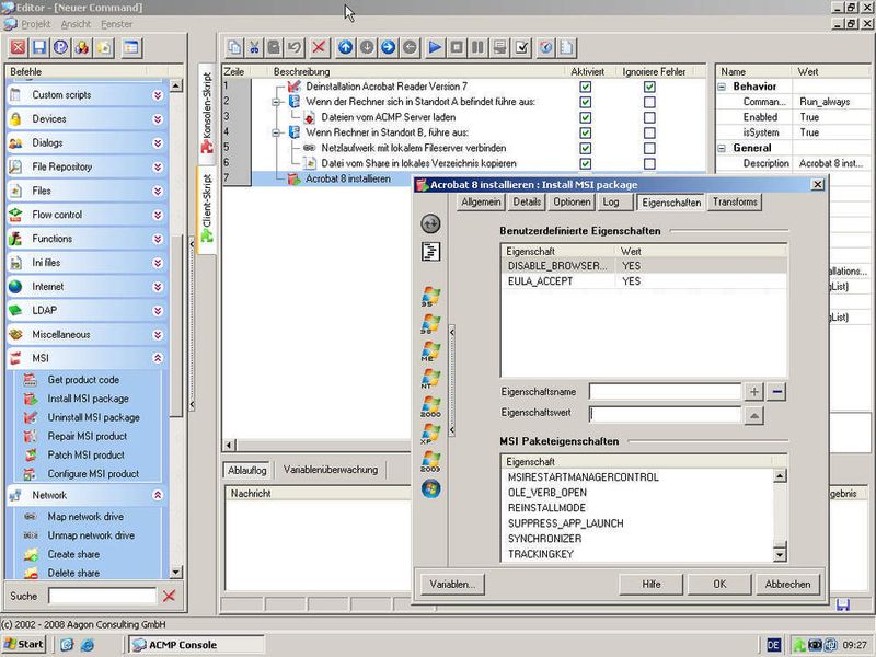 Abbildung 3: Viele Hersteller liefern ihre Software bereits als MSI-Paket aus, was deren Verteilung im Netzwerk sehr einfach macht. Bei Individualsoftware oder exotischeren Programmen, die nicht als MSI-Paket angeboten werden, sollte die Clientmanagement-Software dem Administrator beispielsweise mit einem Wizard bei der Paketierung helfen. (Archiv: Vogel Business Media)