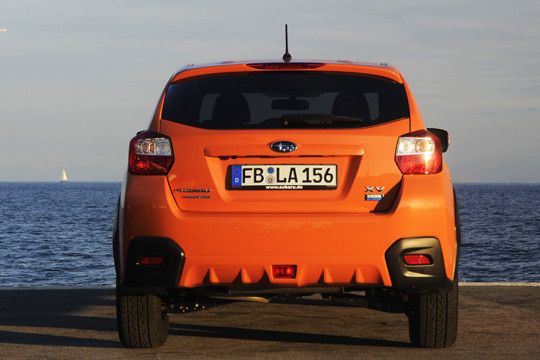 ... und kraftvoll-bulliges Heck. (Subaru)