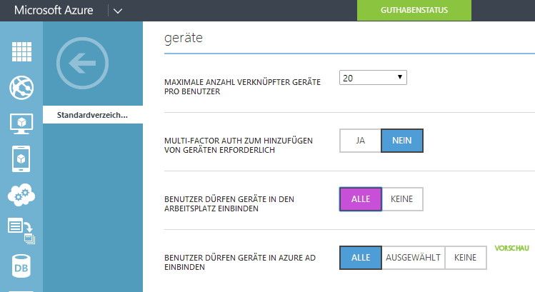 In Azure Active Directory legen Administratoren fest, welche Rechner Mitglied der Domäne werden sollen und welche Berechtigungen die Geräte haben. Auch Richtlinien werden hier gesteuert. (Bild: Thomas Joos)