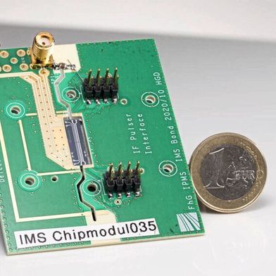 IMS chip module for simple system integration into an ion mobility spectrometer. (Image:Fraunhofer IPMS)
