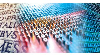 Abb. 1: Digitale Informationen werden binär gespeichert, so wird jede Datei in eine Folge aus  0 und 1 codiert. DNA besteht aus den vier Nukleotiden Adenin (A), Cytosin (C), Guanin (G) und Thymin (T). Eine Übersetzung von binären Daten in die vier Basen (quartär) ist also leicht umzusetzen.  (Bild: © BlackMac; Mopic; ktsdesign - stock.adobe.com)