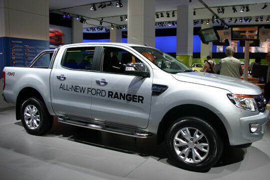 Neuer Ford Ranger mit 3,2-Liter-Fünfzylinder-Diesel (200 PS). (Rehberg)