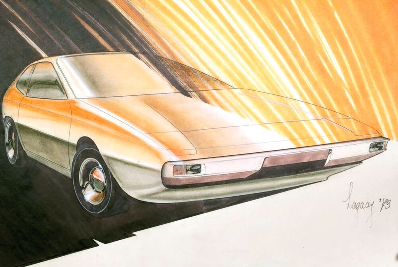 Getreu dem Motto „Die Gedanken sind frei“, griff Porsche-Designer Harm Lagaaij zu Buntstiften und Papier. Ab 1971 arbeitete der Niederländer in der Design-Abteilung von Porsche in Weissach und wirkte bei der Gestaltung der Modelle 911, 924 und 928 mit. (Bild: Porsche AG)