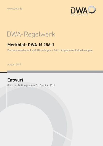 Die Deutsche Vereinigung für Wasserwirtschaft, Abwasser und Abfall e.V. (DWA) hat den Entwurf des Merkblatts „Prozessmesstechnik auf Kläranlagen – Teil 1: Allgemeine Anforderungen“, vorgelegt. (DWA)