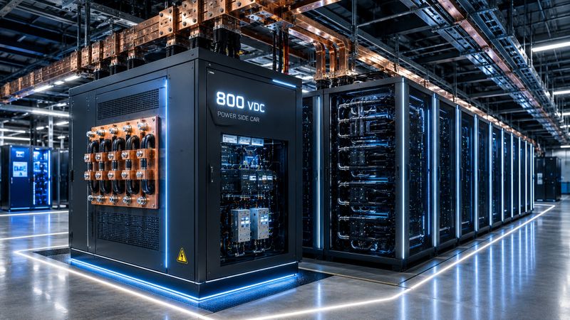 Die 800-VDC-Verteilung hat sich als praktikabler Weg etabliert, um Racks auch im Megawattbereich effizient mit Energie zu versorgen. (Bild:  © zmaj88 – stock.adobe.com / KI-generiert)