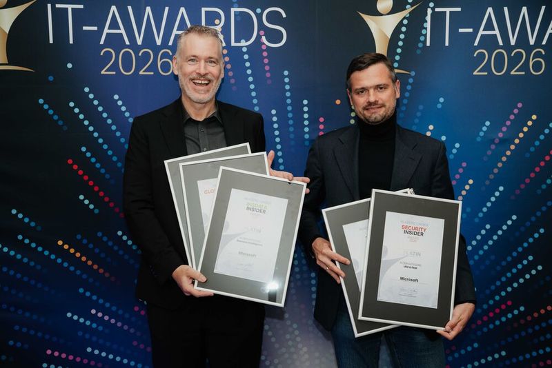Björn Tromsdorf (l.) und Dmitry Pakhomov von Microsoft.  (Bild:  Manuel Emme Fotografie)