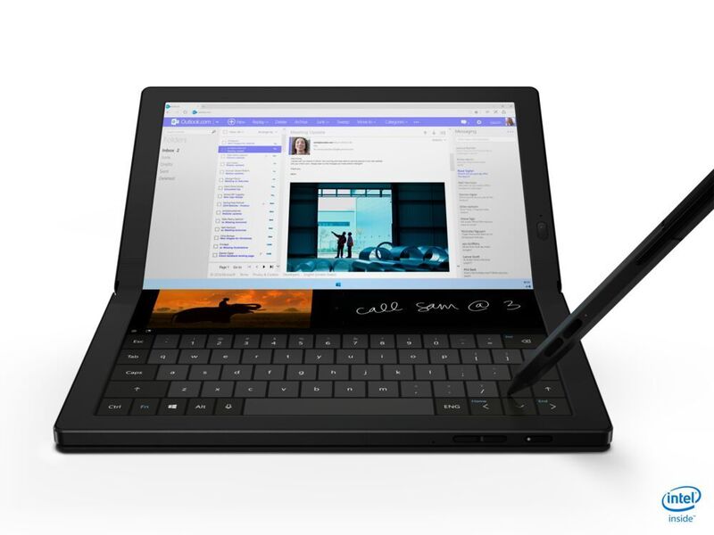 Zum Lieferumfang des ThinkPad X1 Fold gehört eine Tastatur sowie ein Stift. (Lenovo)