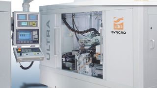 Bild 1: Ultra Syncro: Zwei Werkzeuge sind synchron an einem Werkstück auf einer Arbeitsstation im Eingriff.  (Bild: Bahmüller)