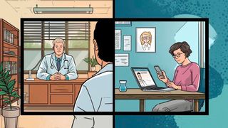 Herausforderungen im Gesundheitswesen liegen häufig nicht an der Medizin selbst, sondern an den Übergängen und der Organisation der Versorgung. Hybride Modelle sind eine Antwort auf diese Probleme und entstehen dort, wo traditionelle Strukturen an ihre Grenzen stoßen.  (Bild: Canva / KI-generiert)