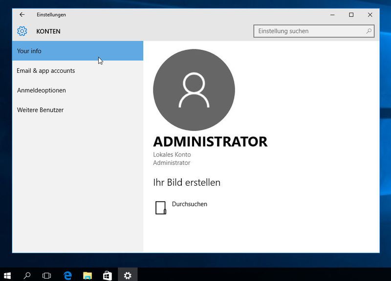 Sicher nicht noch nicht fertig: Wer sich in den Einstellung des Windows Server 2015 TP 5 umschaut, wird noch an vielen Stellen solche „gemischtsprachigen“ Oberflächen und Einträge finden. (Schlede/Bär)