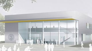 Der Neubau der Universität Marburg wird eine technische Anmutung erhalten und sich Richtung Campusplatz öffnen. (4[e]-motions)