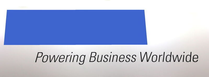 SINDEX 2016, un slogan intéressant : «Powering Business Worldwide». Là c'est la globalisation de l'entreprise qui est mis en avant, une devise souligant le logo (JR Gonthier)