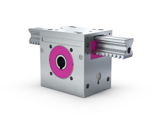 Das Zahnstangengetriebe Lifgo TDC+  ist eine bewährte Komponente mit Dünnchrom-Beschichtung sowie einer Eloxierung.(Bild:  Leantechnik)