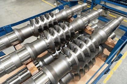 (Die M40X-G Millturn von WFL ist speziell für Schneckenwellen ausgelegt. Durch die Neuanschaffung konnte die Durchlaufzeit der Teile um 50 Prozent reduziert werden. Bild: WFL)