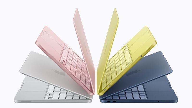Neu im Sortiment von Apple sind die bunten günstigen Notebooks der Macbook-Neo-Serie.(Bild:  Apple)