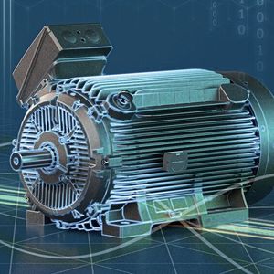 Energieeffizienz: Siemens bietet die Motorenreihe Simotics SD durchgängig in der Wirkungsgradklasse Super Premium Efficiency (IE4) an.(Bild:  Siemens)