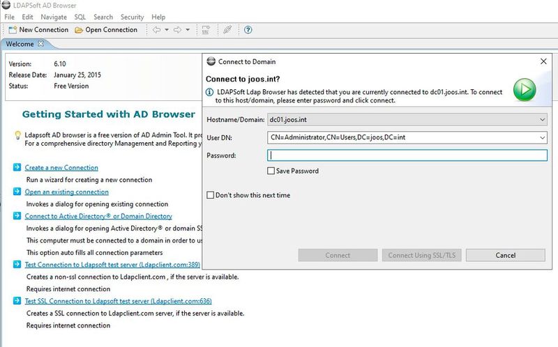 LDAPSoft AD Browser bietet schnell einen Überblick zu den Inhalten von Active Directory. (Bild: Joos / LDAPSoft)
