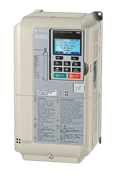 Bild 3: Der Frequenzumrichter A1000, der für die Bohreinheit eingesetzt wurde, liefert die notwendige Ausgangsfrequenz von 1000 Hz und arbeitet mit einer Leistung von 1,5 kW mit Open-Loop-Vektorsteuerung.  (Yaskawa)