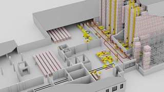 Die Wamas-Logistiksoftware organisiert alle automatischen Prozesse und Warenflüsse im Lager neu. Bild: Salomon (Archiv: Vogel Business Media)