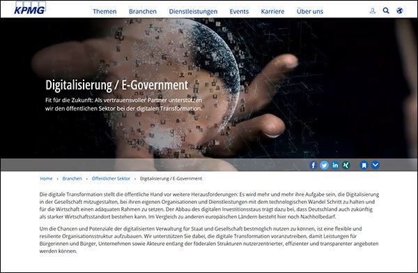 Heute wissen, was morgen wichtig ist: Beratung von KPMG kann mehr. Mehr als die Märkte erwarten. Von diesem „Mehr“ profitieren auch Sie: Unsere Experten für künstliche Intelligenz, Digital Finance, Cyber Security, Value Chain Transformation und ERP-Systeme, begleiten Sie bei Ihrer Transformation zum Unternehmen mit Zukunft. Mit innovativen Ansätzen und Umsetzungsstärke sorgen wir für mehr Möglichkeiten, mehr Durchblick, mehr Sicherheit, mehr Power und mehr Performance. (KPMG AG Wirtschaftsprüfungsgesellschaft)