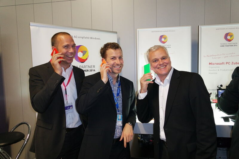 Total connected war man bei Microsoft: (v. l.) Martin Osswald, Geoffrey Ochs und Wolfgang Brehm (IT BUSINESS)