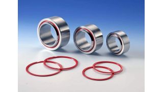 Kennzeichnend für das Abdichtelement ist eine hohe Hydrolysebeständigkeit. Damit erweitert der Hersteller den Einsatzbereich der Gelenklager aus rost- und säurebeständigem Stahl um die Wasserhydraulik und den Berg- und Tunnelbau. (Archiv: Vogel Business Media)