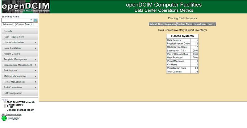 openDCIM wird über eine einfache, webbasierte Weboberfläche verwaltet, bietet aber einen großen Funktionsumfang. (Bild: Joos - openDCIM.org)