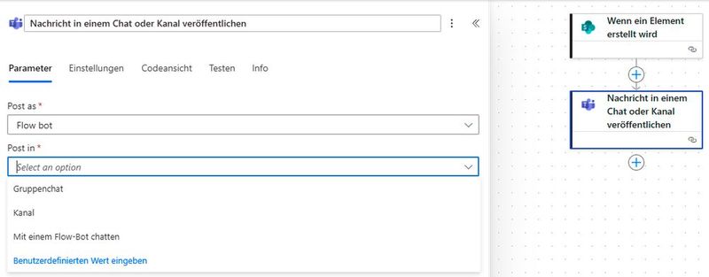 Teams-Nachricht aus einem Flow. (Bild: Joos - Microsoft)