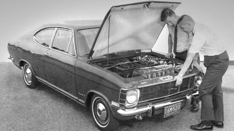 Opel entwickelte 1968 auf Basis des drei Jahre zuvor lancierten „Kadett (B)“ den Typ „Kadett Stir-Lec“ mit Stirling-Heißgasmotor. (Bild: Opel / Stellantis)