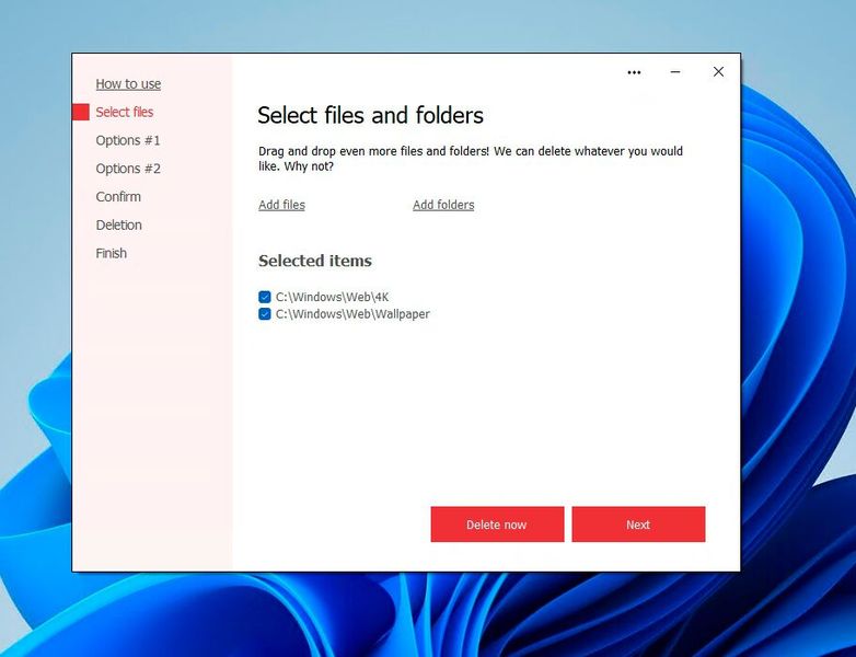 Secure File Deleter bietet verschiedene Einstellungsmöglichkeiten zum Löschen an. (Bild: Joos (Screenshot))