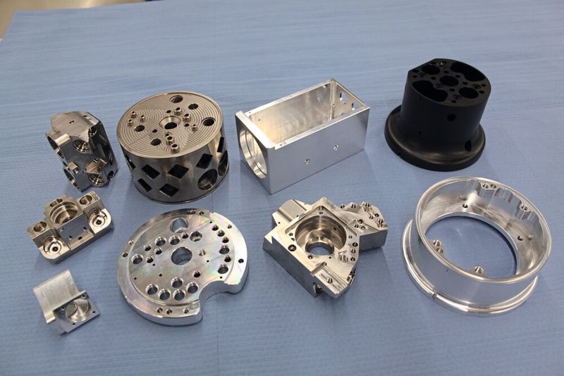 Eine kleine Auswahl an für Dürr Systems typischen Präzisionsteilen, die aufwendig zu bearbeiten sind und aus unterschiedlichen Werkstoffen bestehen. (Bild: Gressel AG)