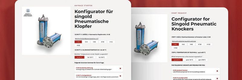 Welcher Klopfer ist der richtige? Ein Konfigurator gibt Auskunft.(Bild:  Singold Gerätetechnik GmbH)