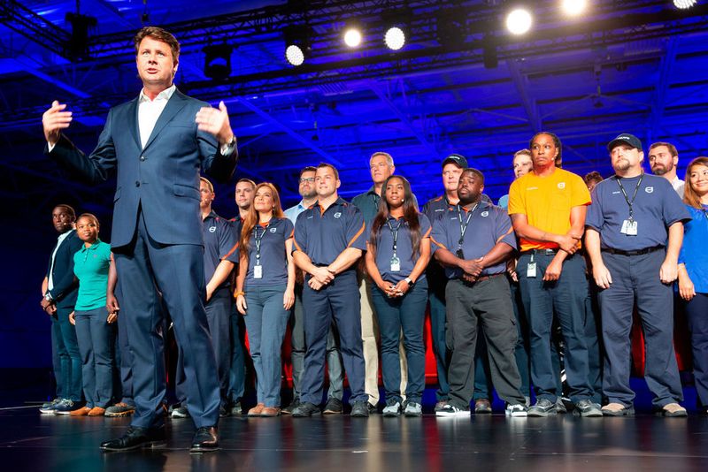 Volvo-USA-Chef Anders Gustafsson zeigte sich bei der Werkseröffnung, wie der Rest der Führungsriege des schwedischen Herstellers, besorgt über die drohenden Strafzölle. (Wolfgang Groeger-Meier/Volvo)