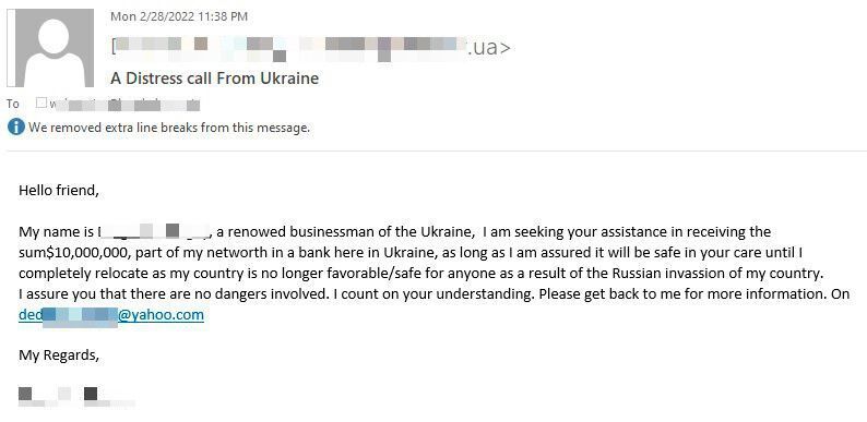 Die neue Variante des nigerianischen Prinzen. (Bild: Bitdefender)