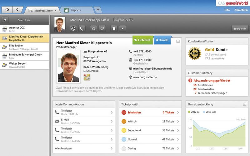 Die Benutzeroberfläche von CAS GenesisWorld weist Responsive Design auf. (Bild: CAS Software)