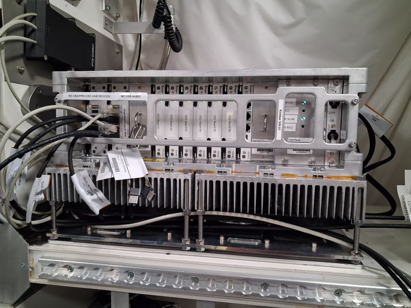 The CCA from duagon installed in a realistic ISS test replica. (Source: © Space Applications Services nv or sa)