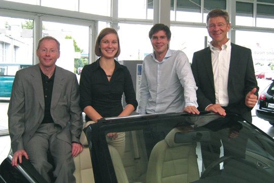 Das Ostermaier-Geschäftsleitungsteam (v. li.): Michael Ostermaier, die Geschwister Veronika und Max Ostermaier sowie Hans Ostermaier. (Archiv: Vogel Business Media)