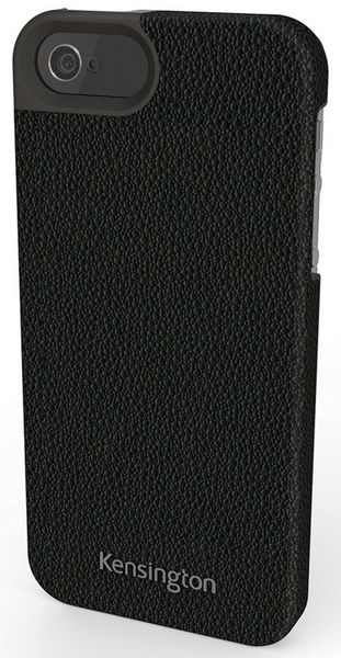 Das Vesto Case aus geprägtem Leder schützt das iPhone 5 vor Schlägen, Stößen und Kratzern. Alle Anschlüsse und die Kamera liegen frei. Das Vesto Case ist in Schwarz, Braun, Rosa und vielen weiteren Farbvarianten erhältlich. (Bild: Kensington)