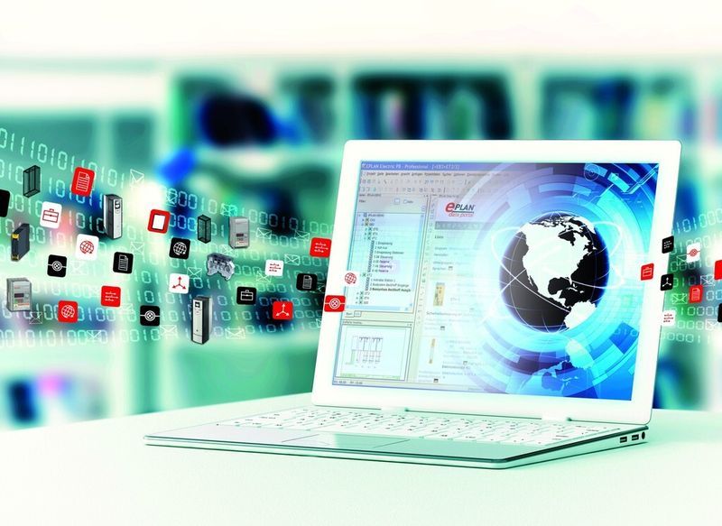 Über das Eplan-Data-Portal assen sich 470.000 Artikeldaten mit Schaltplanmakros, geometrischen Abmessungen und Dokumenten vollautomatisch ins Engineering übernehmen. (Bild: Eplan Software & Service)