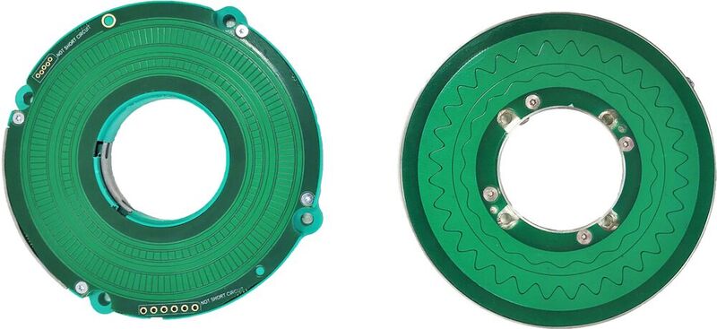 Rotor und Stator: Die kapazitative Messtechnik setzt auf verschieden gestaltete leitfähige Oberflächen. 