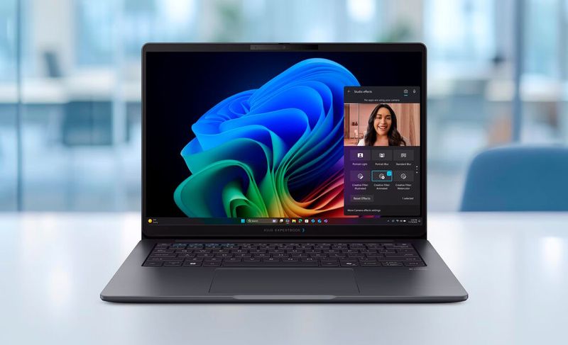 Das 14-Zoll-Modell BM3406 wiegt ab 1,41 kg und ist damit rund 340 Gramm leichter als das BM3606. Die Microsoft-Studio-Effekte gibt es nur mit den Ryzen-AI-Prozessoren. (Bild: Asus)