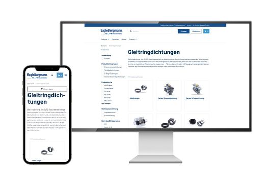 Der Onlineshop ist auch über mobile Endgeräte erreichbar.(Bild:  EagleBurgmann)