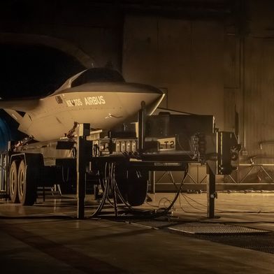 In Manching, Germany, Airbus is currently preparing two Valkyries for their first flight with its European mission system. The picture shows one of them. (Source: Airbus)