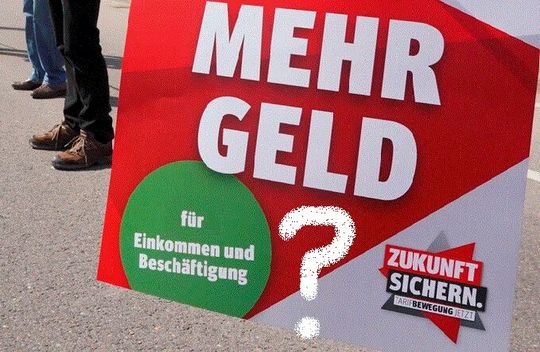 Die nächste Lohnrunde hat begonnen. Viel wollen verständlicherweise mehr Geld, wenn man sich die Preisentwicklungen im Lande anschaut. Doch dabei sollte nicht übertrieben werden, warnt der Mittelstandsverband. Lesen Sie hier, warum.(Bild:  IG Metall)