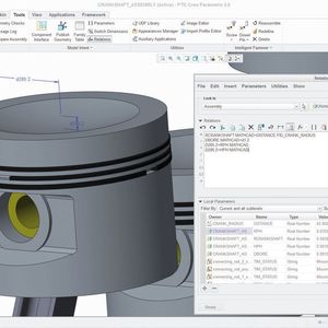 Mit eingebetteten Mathcad-Parametern innerhalb von Relationen kann die Geometrie in Creo bearbeitet werden.
