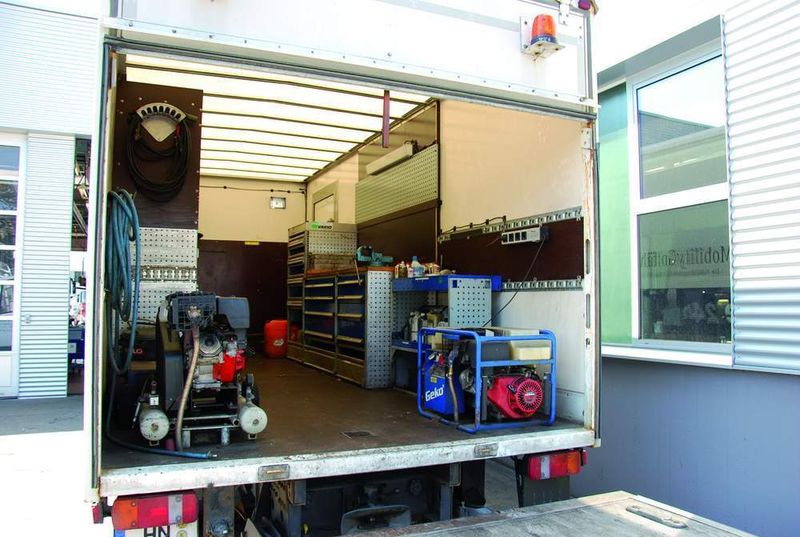 Pflicht im Nutzfahrzeughandel: ein komplett ausgestatteter Werkstattwagen für die Pannenhilfe unterwegs. (Archiv: Vogel Business Media)
