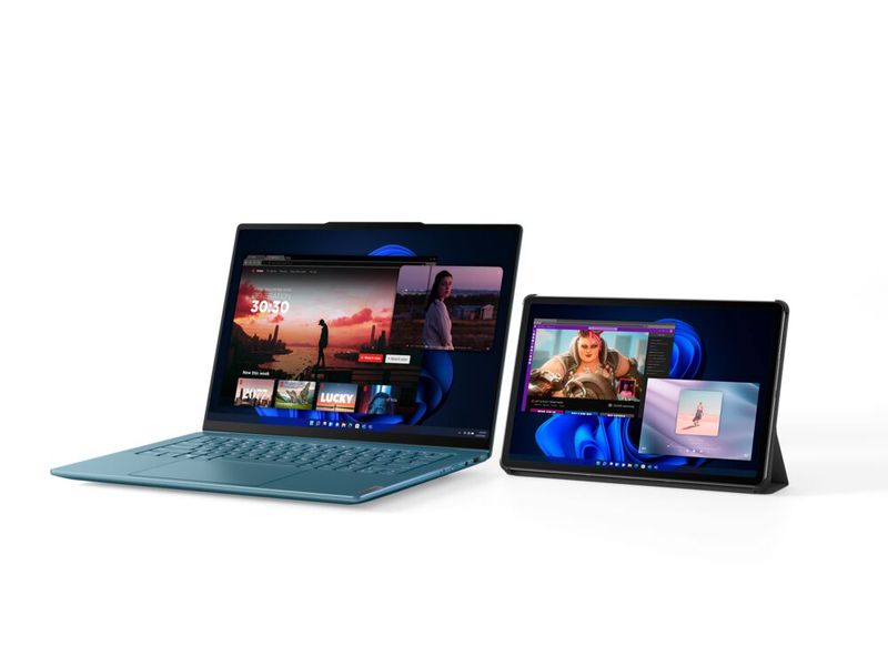 Mit der Freestyle-Software von Lenovo wird das Tablet zum drahtlosen Zusatzmonitor für Windows-Notebooks. (Bild: Lenovo)
