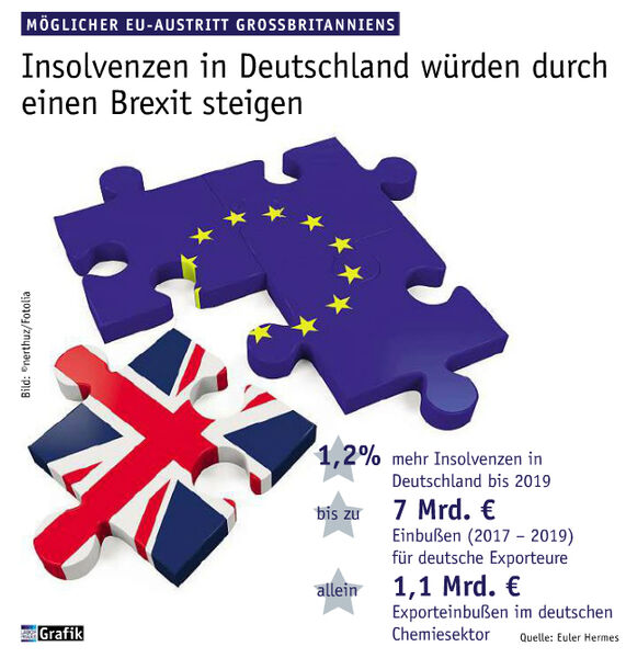 Juni Ausgabe 2016  Insolvenzen würden in Deutschland durch einen Brexit zunehmen  (Bild: Laborpraxis)