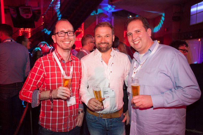 Gute gelaunt: Hendrik Peters (cloud4you GmbH ), Daniel M. Meyer (amiconsult GmbH ) und Oliver Baltz (o-byte.com GmbH & Co. KG) (Astrid Piethan)