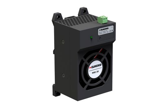 Das kompakte und leichte Entfeuchtungsgerät MSE20 von Elmeko führt Kondensat aus dem Schaltschrank und Gehäuse.(Bild:  Elmeko)